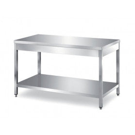 Tavoli da Lavoro Aperti Acciaio Inox - Design Essenziale