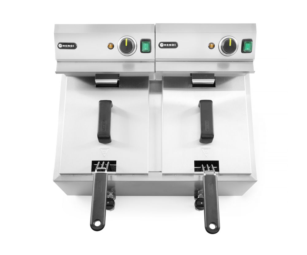 Friggitrice Profi Line con rubinetti di scarico - 2 x 8 l