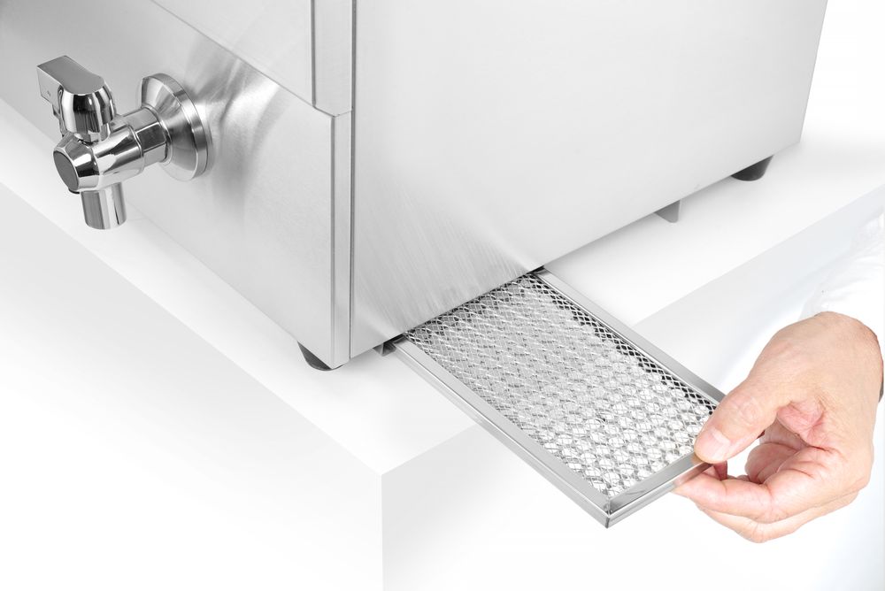 Friggitrice ad induzione con rubinetti di scarico - 2 x 8 l