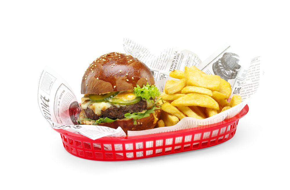 Cestini da servizio stile fast food.