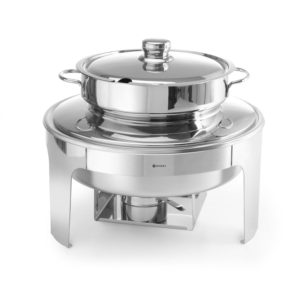 Chafing dish da zuppa finitura a specchio, 10L, ø420x(H)380mm