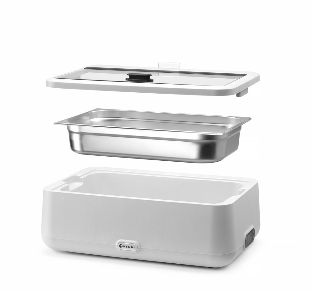 Chafing dish HENDI UNIQ, designed by Robert Bronwasser, Nero, 220-240V/700W, 607x402x(H)245mm