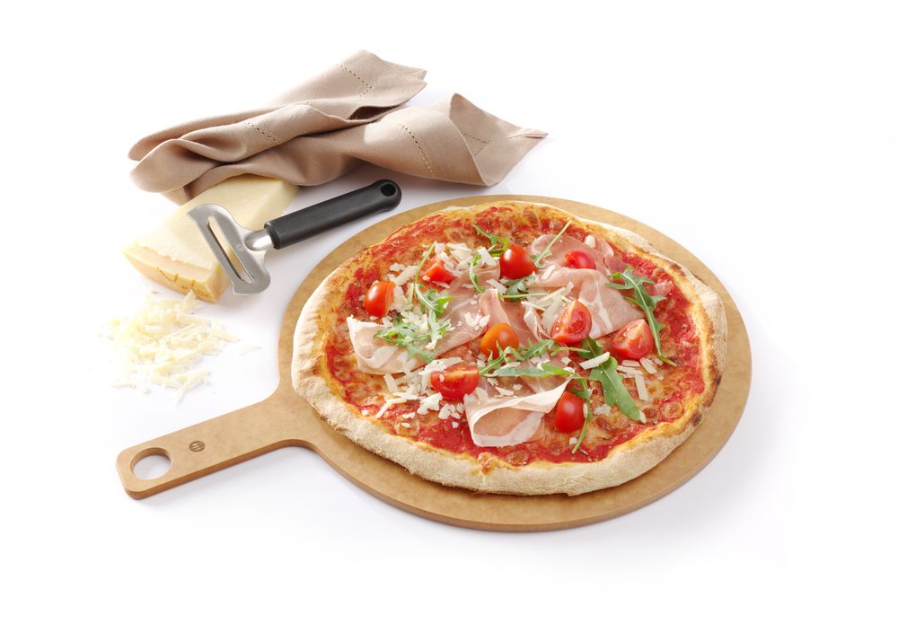 Tagliere per pizza con manico, ⌀305x(H)6mm
