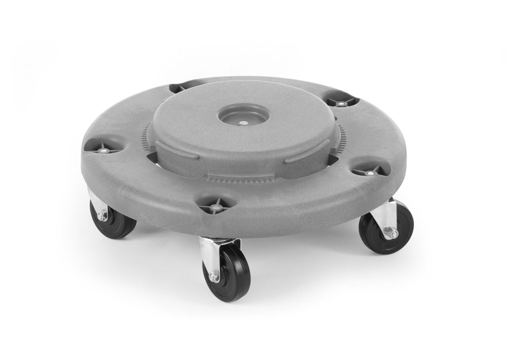 Carrello per contenitore rifiuti rotondo,compatibile con 691038, Grigio chiaro, ⌀455x(H)165mm