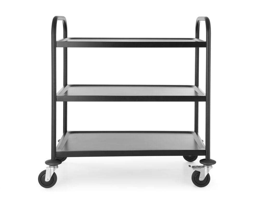 Carello portavivande nero,905x585x(H)945mm
