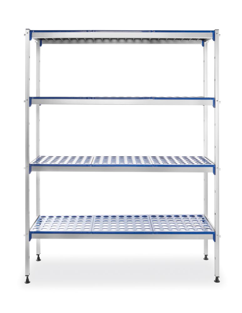 Rack di stoccaggio in alluminio,1280x405x(H)1685mm