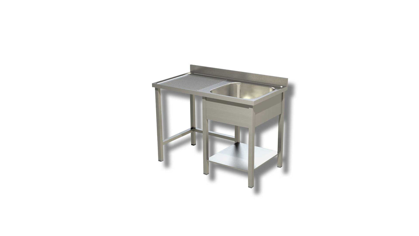 LAVATOI GAMBE 1 VASCA VANO PATTUMIERA SX PROFONDITA' 60