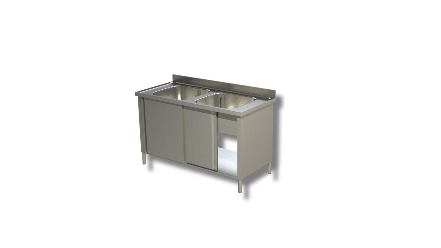 LAVATOI ARMADIATO 2 VASCHE PROFONDITA' 70