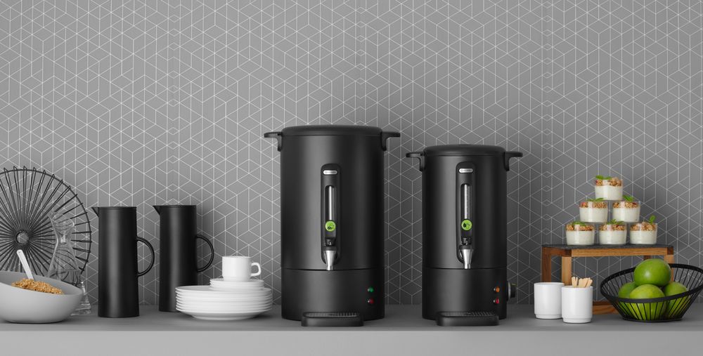 Caldaia per bevande calde nero opaco – Design by Bronwasser,, 16L, Nero, 220-240V/1650W, 357x380x(H)502mm