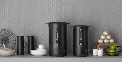 Caldaia per bevande calde nero opaco – Design by Bronwasser,, 16L, Nero, 220-240V/1650W, 357x380x(H)502mm