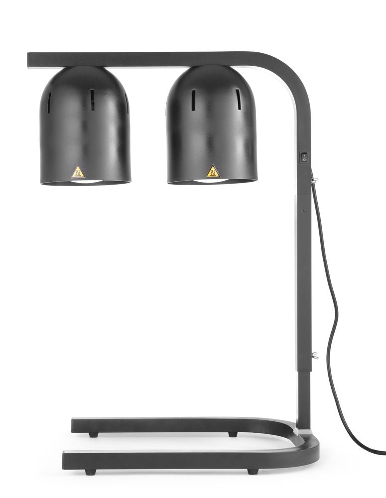 Scaldavivande a lampade infrarosse, 2, Nero, 230V/250W, 453x360x(H)790mm