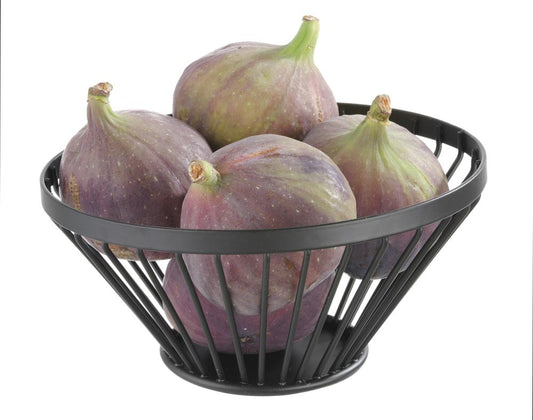 Cestino per frutta arrotondato nero