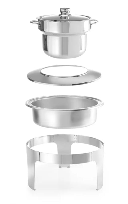 Chafing dish da zuppa finitura a specchio, 10L, ø420x(H)380mm