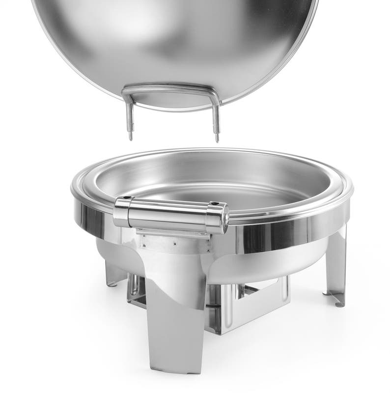 Chafing dish rotondo finitura satinata, 6L, 465x420x(H)320mm
