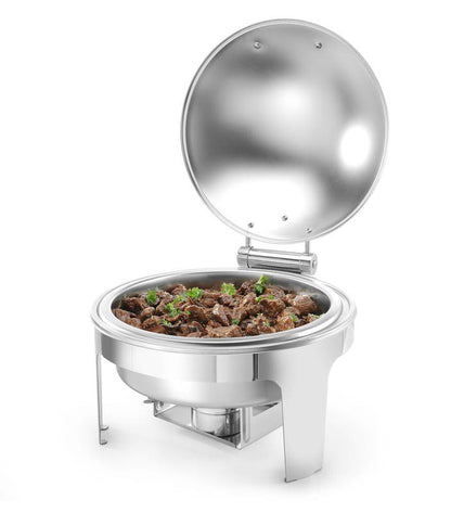 Chafing dish rotondo finitura satinata, 6L, 465x420x(H)320mm