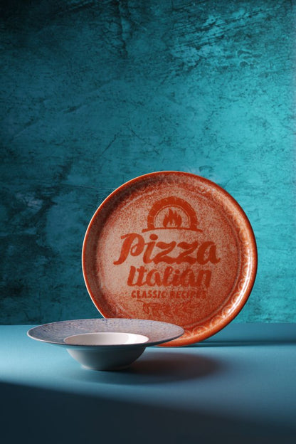 Piatto per pizza Collezione Ricette Rosso Mattone.