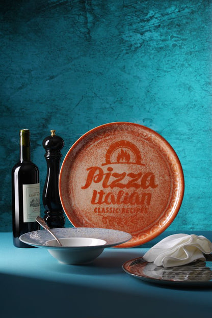 Piatto per pizza Collezione Ricette Rosso Mattone.
