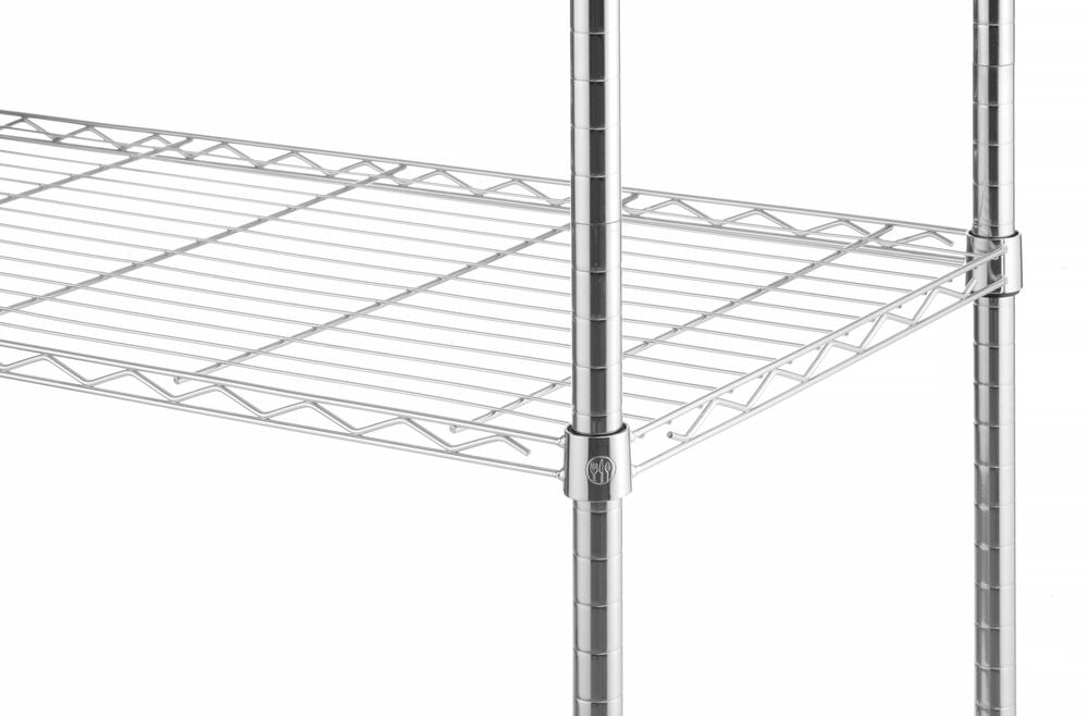 Scaffale di stoccaggio con 5 ripiani, Cromo, 910x455x(H)1830mm