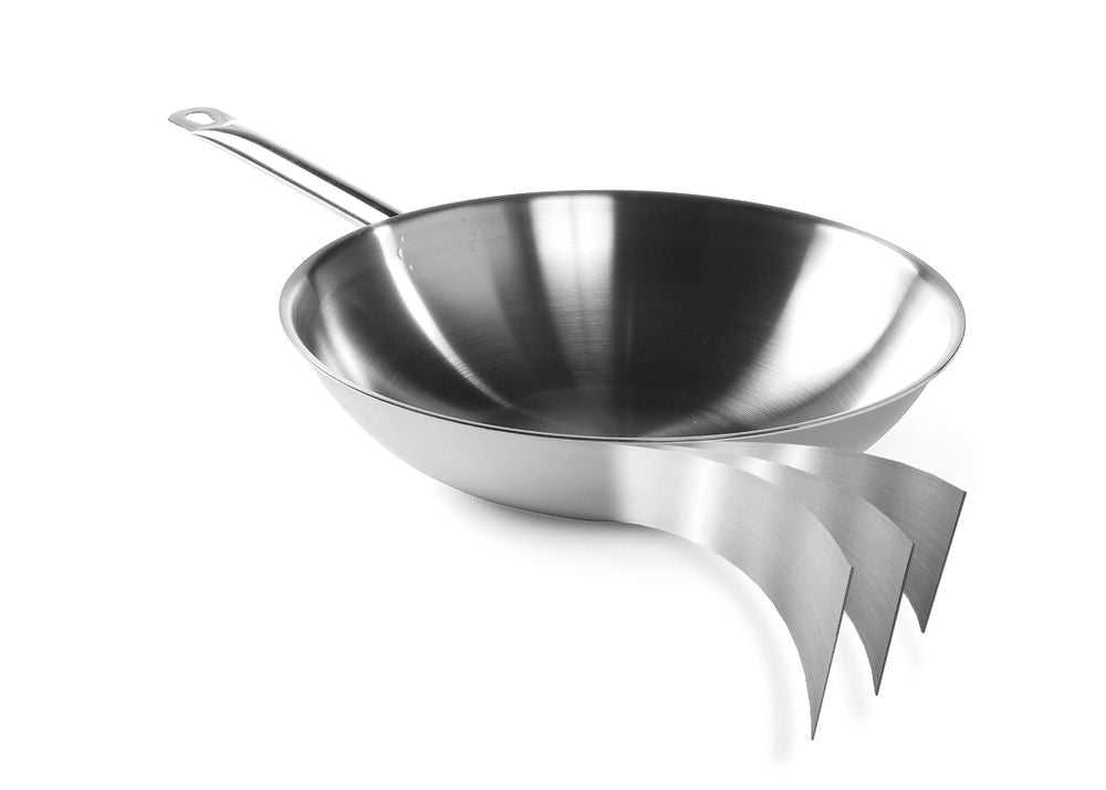 Padella "Wok" 3-ply - senza coperchio